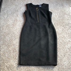 NWT faux sued black dress